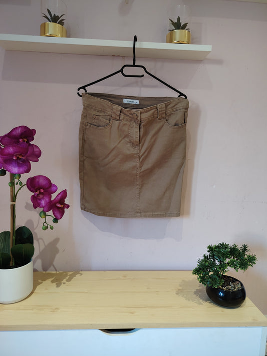 Jupe en jean taupe